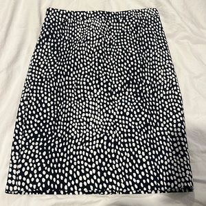 NWT jcrew navy and white size 00 pencil skirt